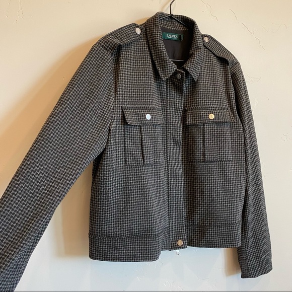 LAUREN RALPH LAUREN Houndstooth Dress Jacket Blazer NWOT - Picture 2 of 11